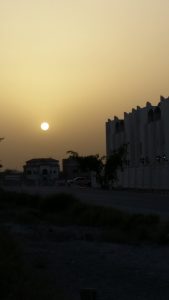 Sunset in a desert.